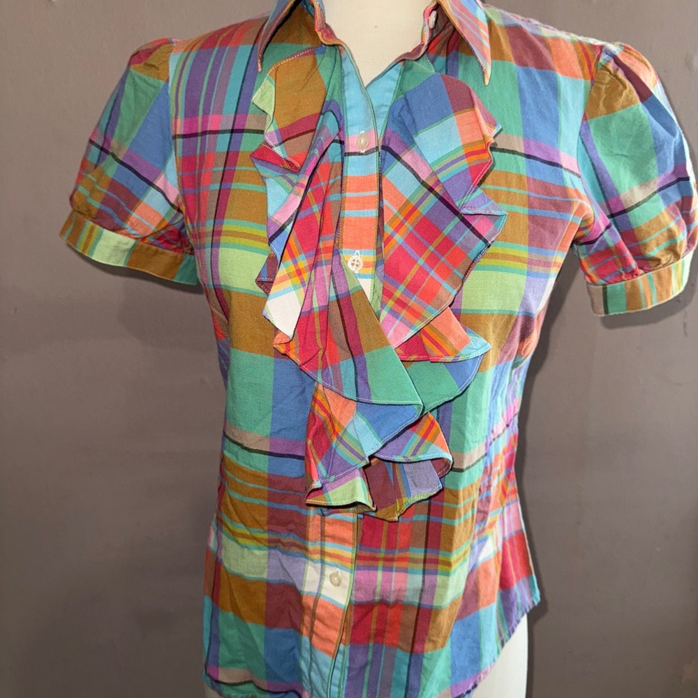 Lauren Ralph Lauren Multicolor Plaid Blouse